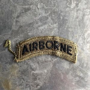 AIRBORNE fully embroidered arch patch, vintage